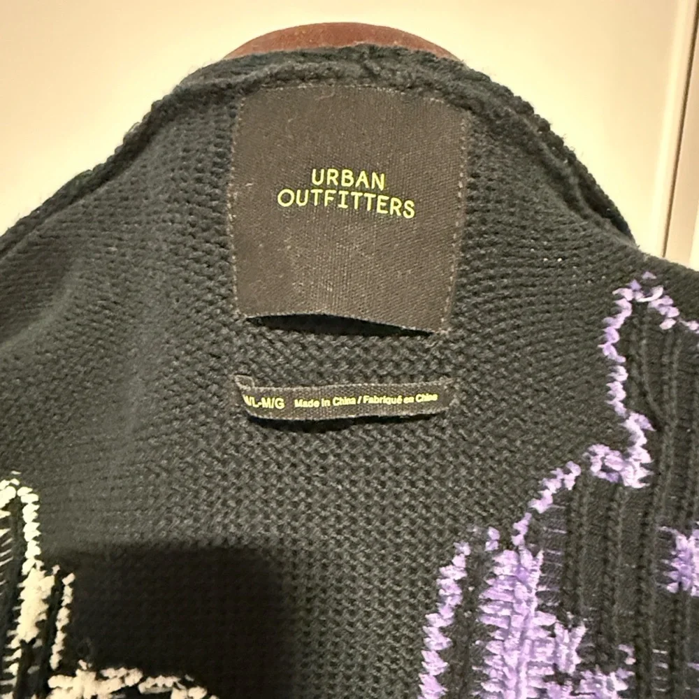 Urban Outfitters Longline Floral Chenille Cardigan Size M/L - Picture 9 of 10